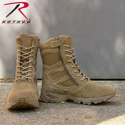 Forced Entry Deployment Boots With Side Zipper - 8 Inch