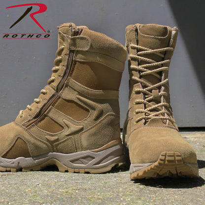 Forced Entry Deployment Boots With Side Zipper - 8 Inch