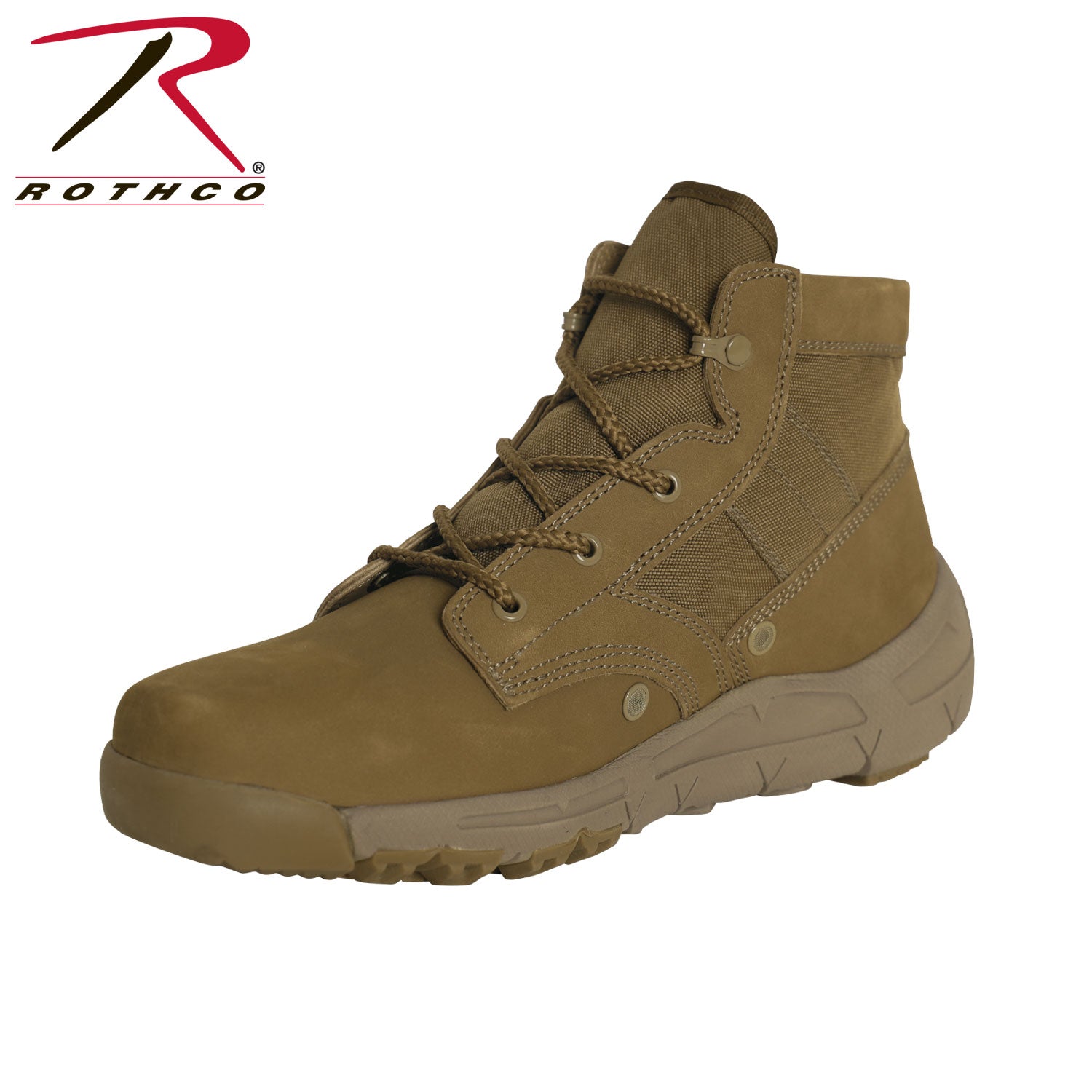 Rothco V-Max Lightweight Tactical Boot - AR 670-1 Coyote Brown - 6 Inch - Tactical Choice Plus