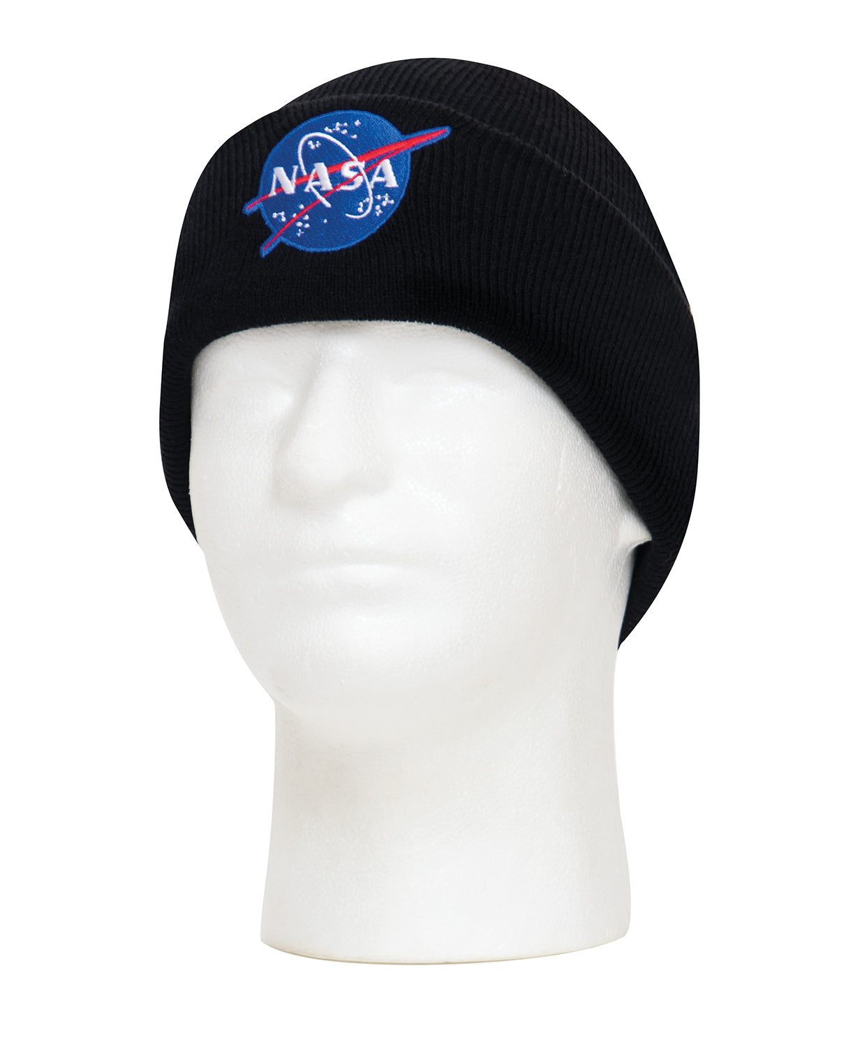 Deluxe NASA Meatball Logo Embroidered Watch Cap - Black - Tactical Choice Plus