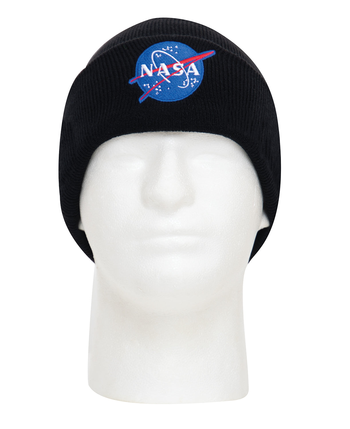 Deluxe NASA Meatball Logo Embroidered Watch Cap - Black - Tactical Choice Plus