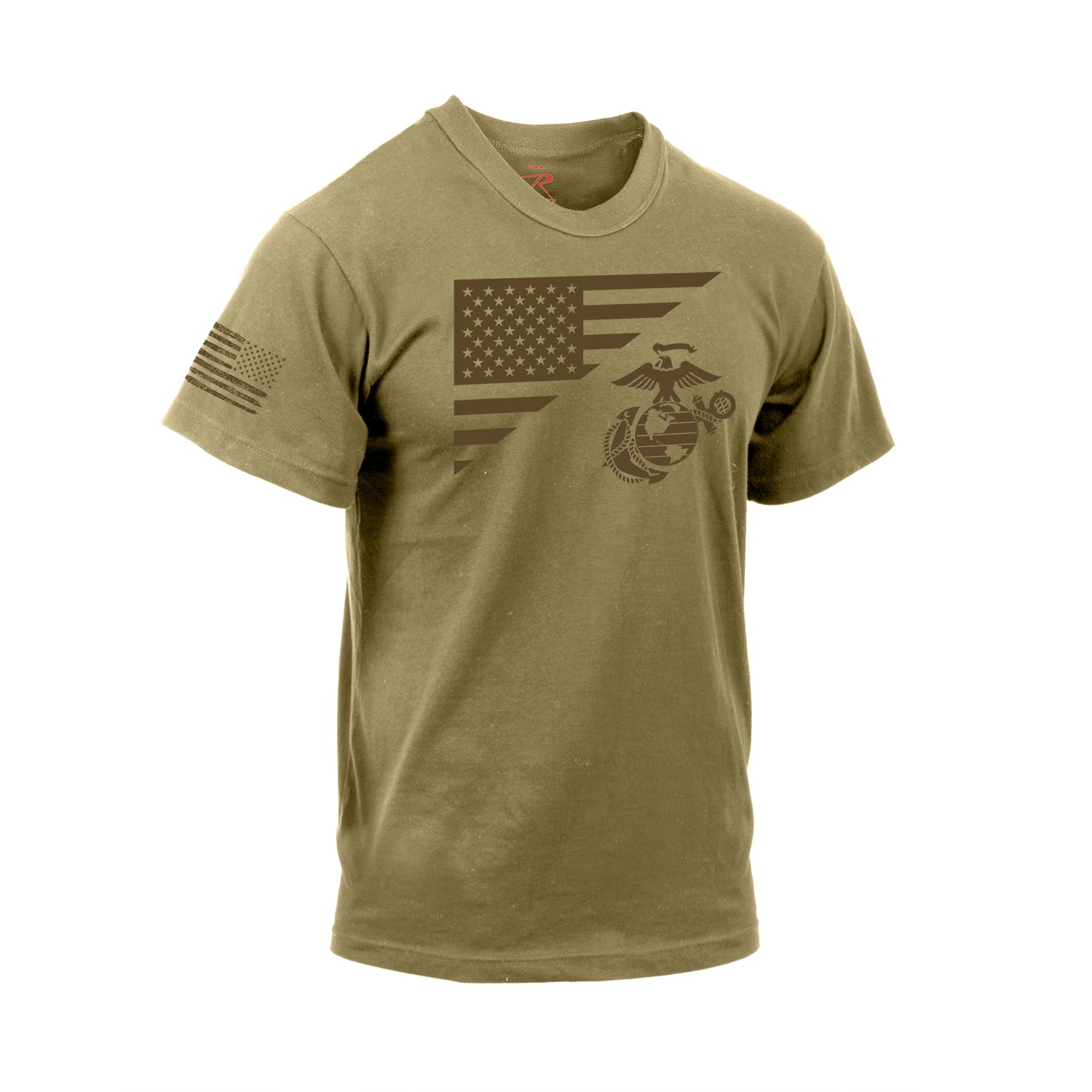 Rothco US Flag / USMC Eagle, Globe, & Anchor T Shirt - Tactical Choice Plus