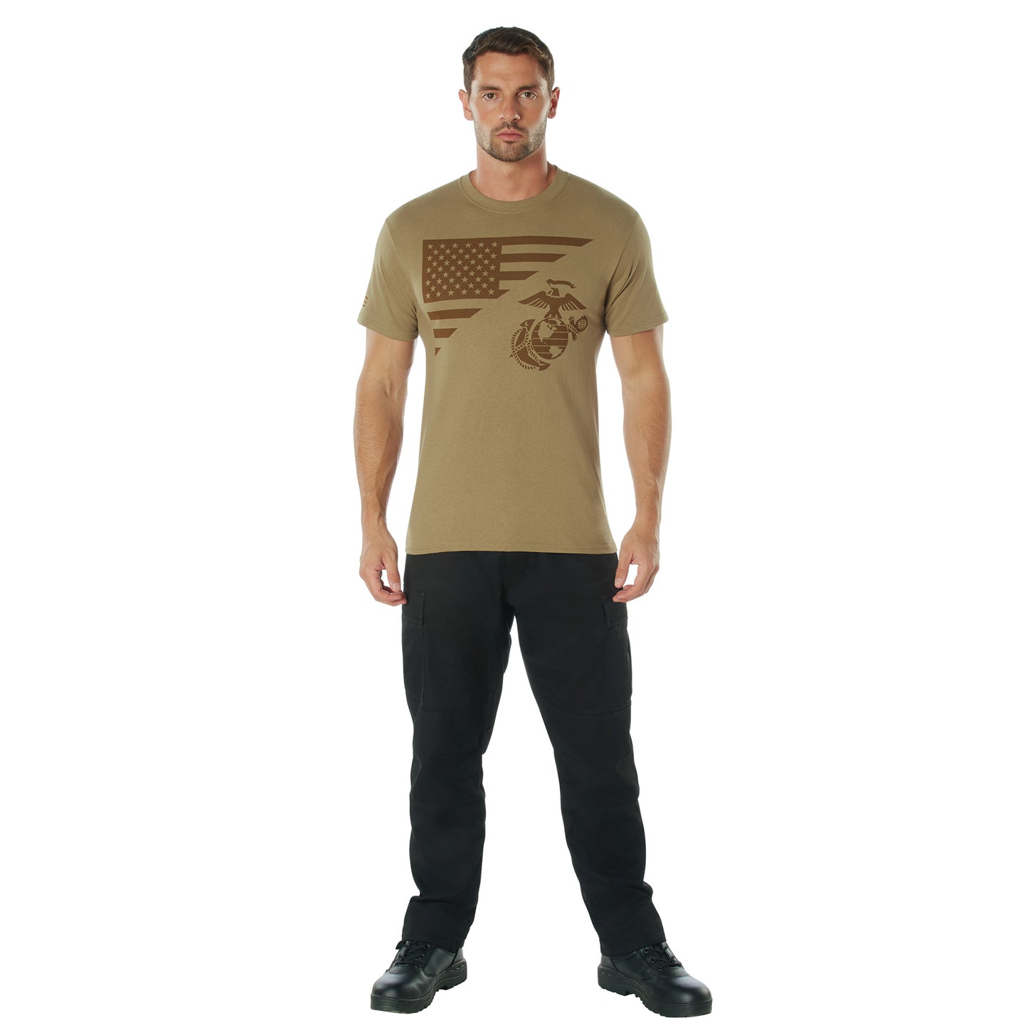 US Flag / USMC Eagle, Globe, & Anchor T Shirt
