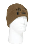 US Flag Embroidered Fine Knit Watch Cap - Tactical Choice Plus