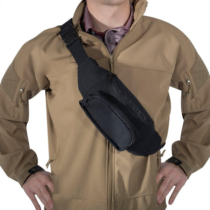 Rothco Canvas Crossbody Fanny Pack - Black - Tactical Choice Plus