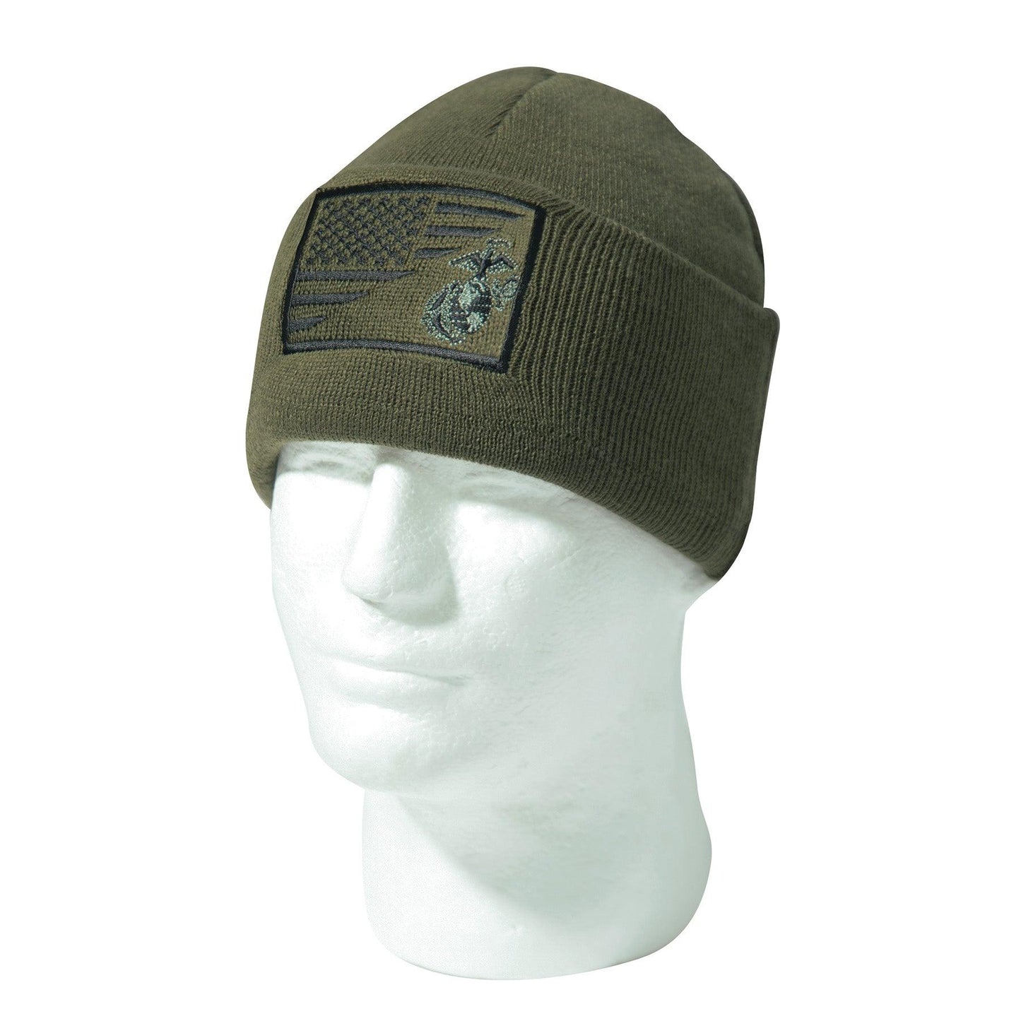 Rothco USMC Eagle, Globe and Anchor / US Flag Deluxe Fine Knit Watch Cap - Tactical Choice Plus