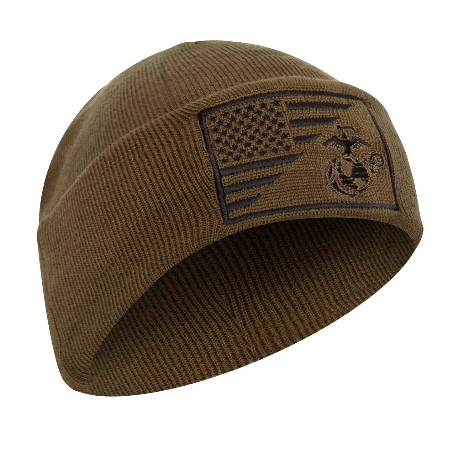 Rothco USMC Eagle, Globe and Anchor / US Flag Deluxe Fine Knit Watch Cap - Tactical Choice Plus
