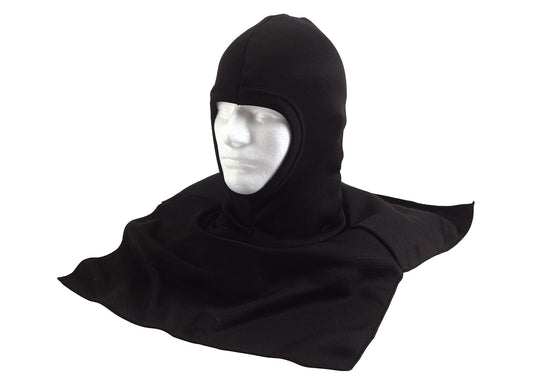 Black Polyester Balaclava With Dickie - Tactical Choice Plus