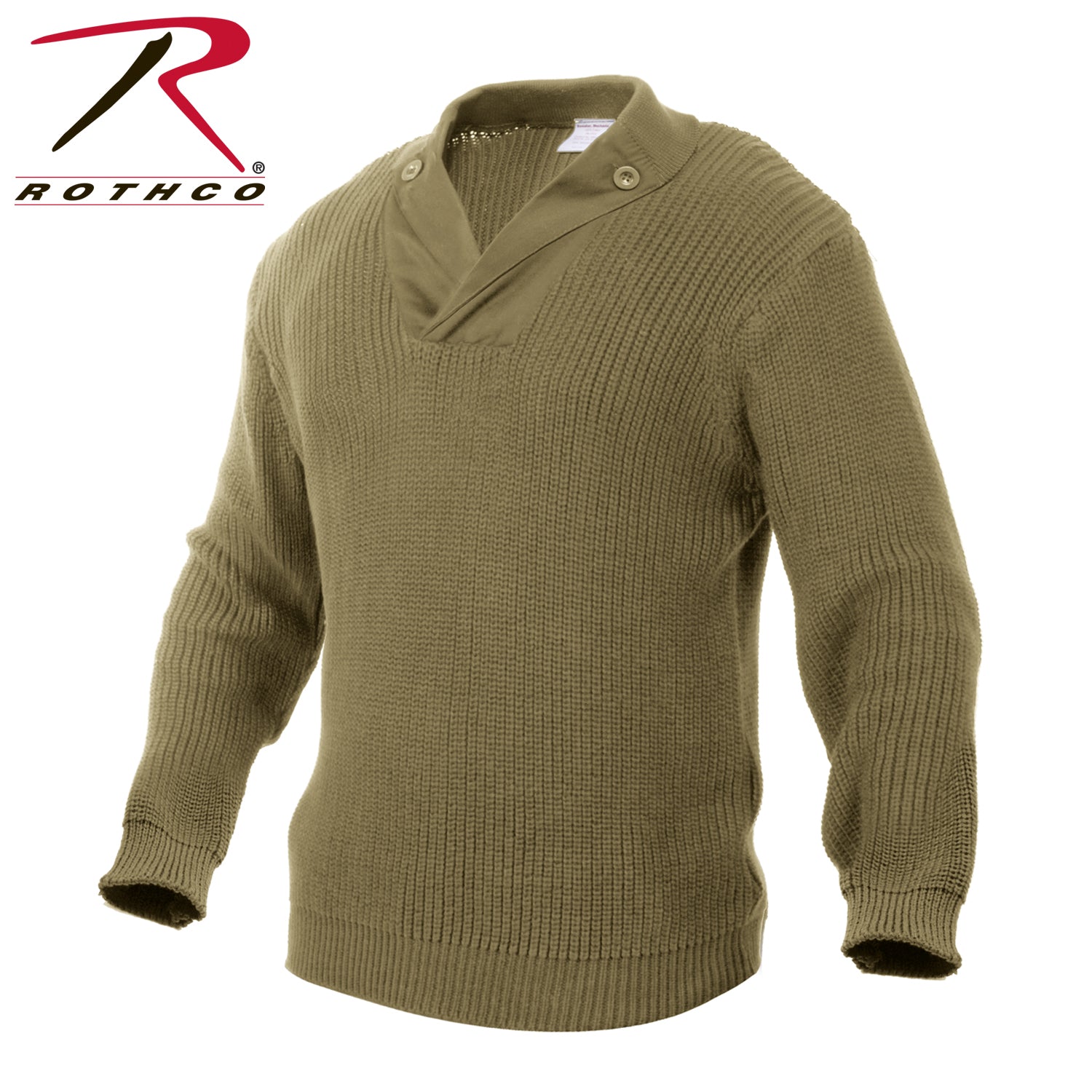 Rothco WWII Vintage Mechanics Sweater - Khaki - Tactical Choice Plus