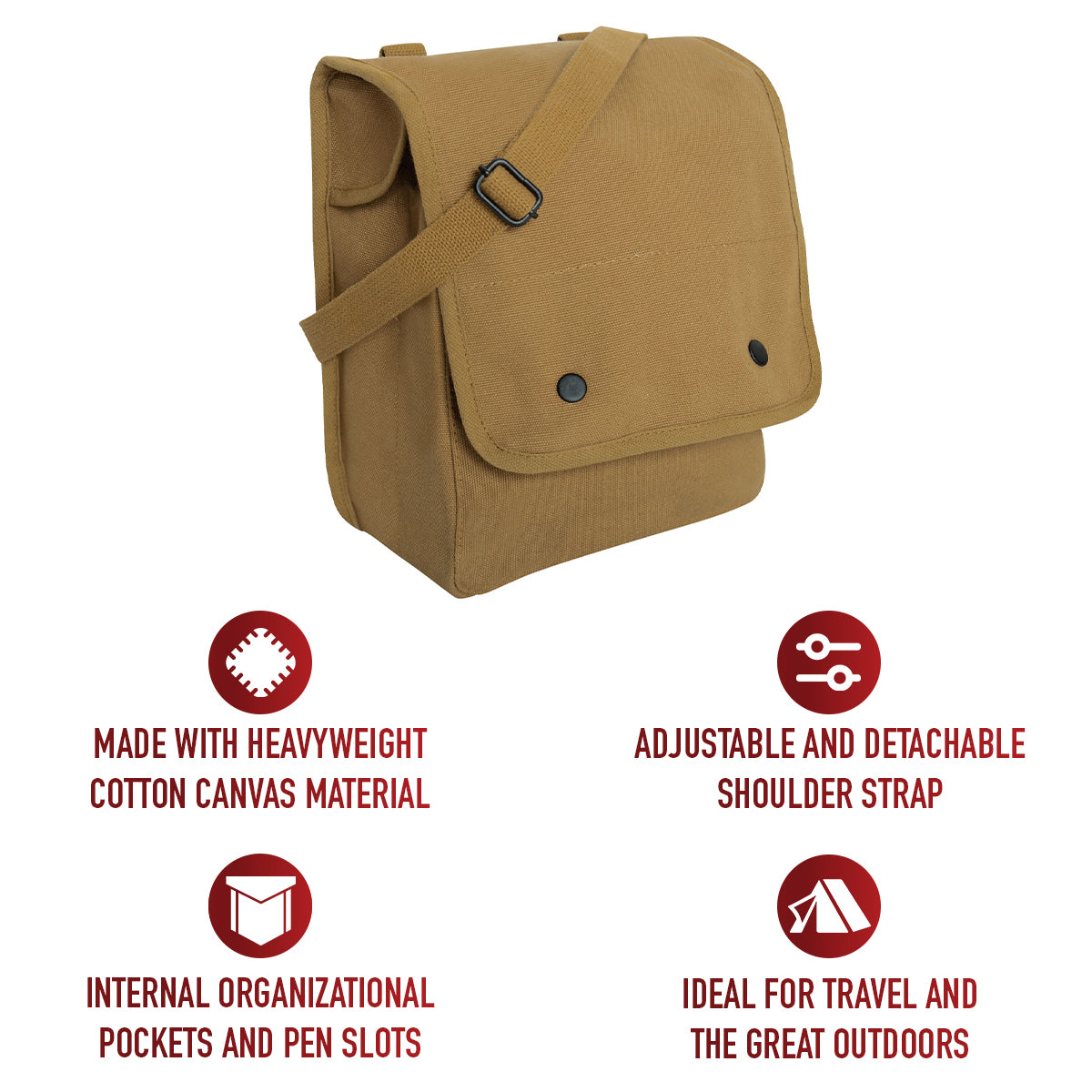 Canvas Map Case Shoulder Bag