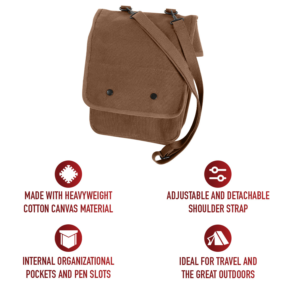 Canvas Map Case Shoulder Bag