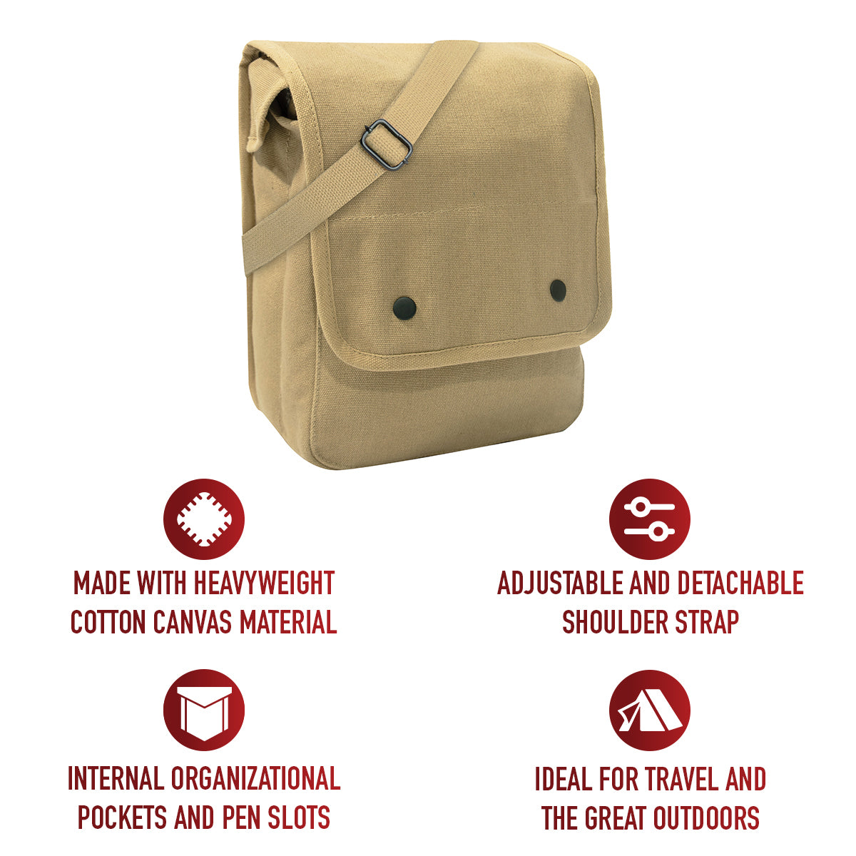 Canvas Map Case Shoulder Bag