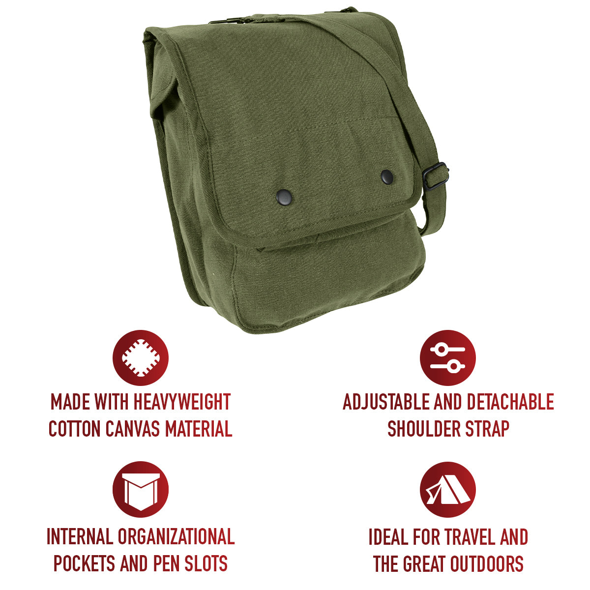 Canvas Map Case Shoulder Bag