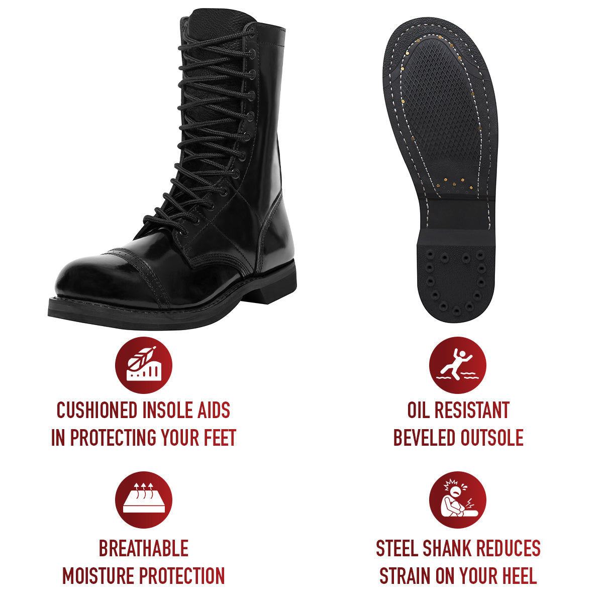 Leather Jump Boot - 10 Inch