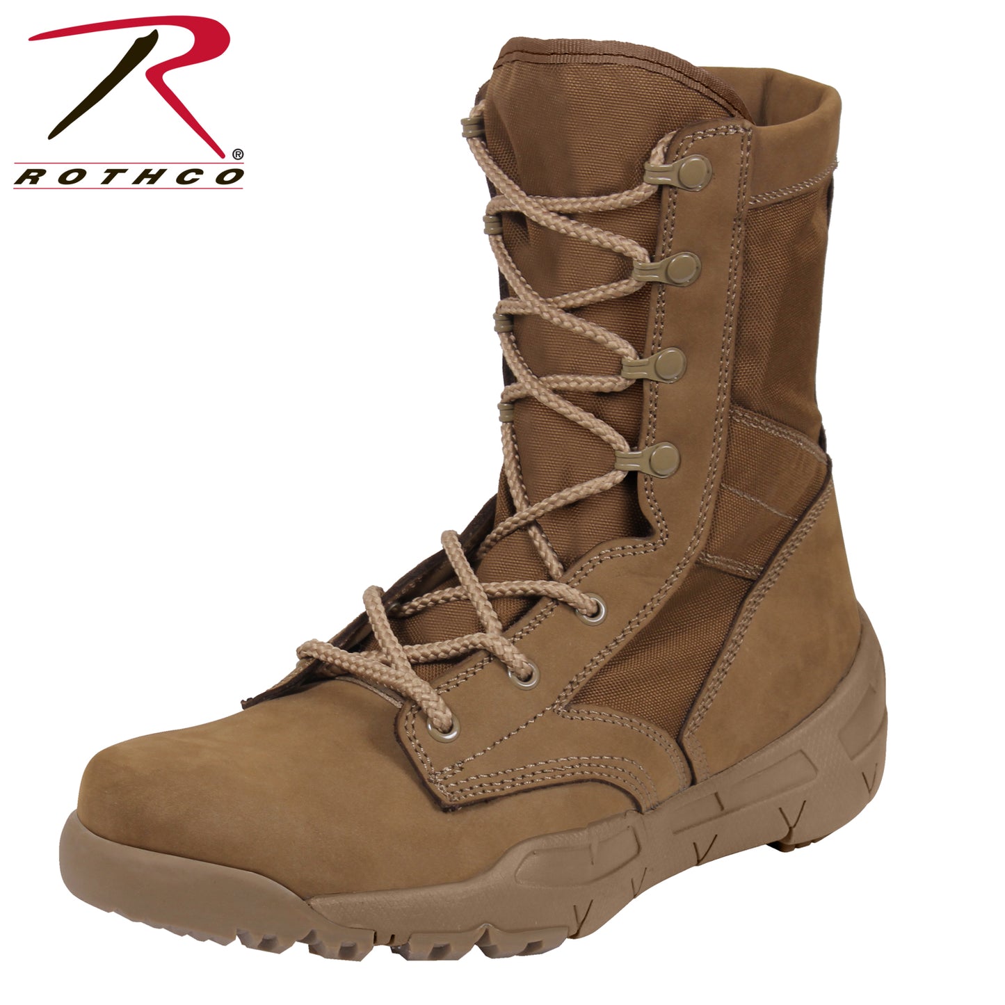Waterproof V-Max Lightweight Tactical Boots - AR 670-1 Coyote Brown - 8.5 Inch
