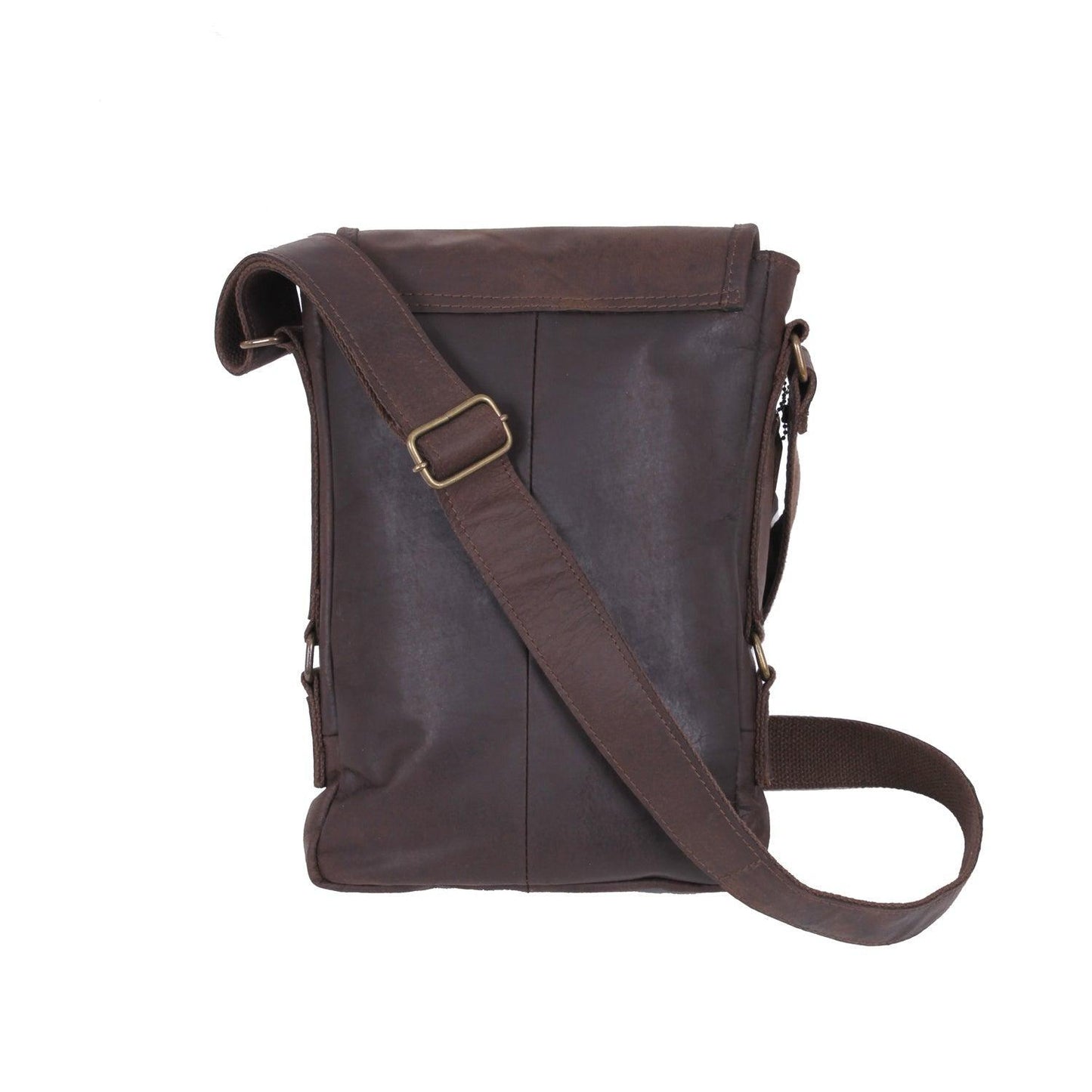 Brown Leather Military Tech Bag - Tactical Choice Plus