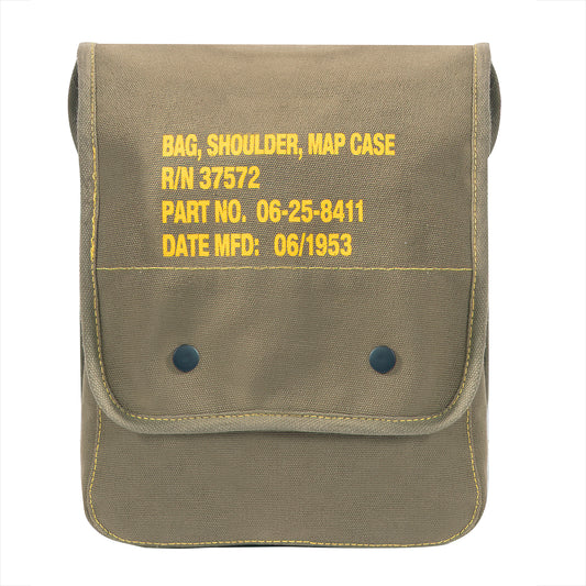 Canvas Map Case Shoulder Bag With Military Stencil - Tactical Choice Plus