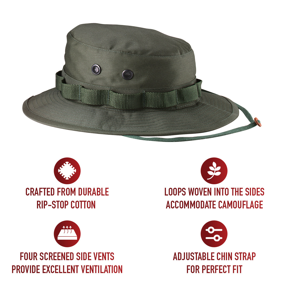 100% Cotton Rip-Stop Boonie Hat