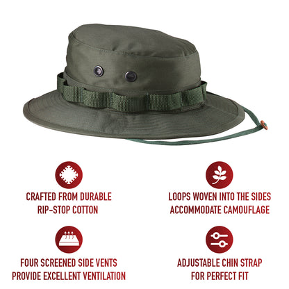100% Cotton Rip-Stop Boonie Hat