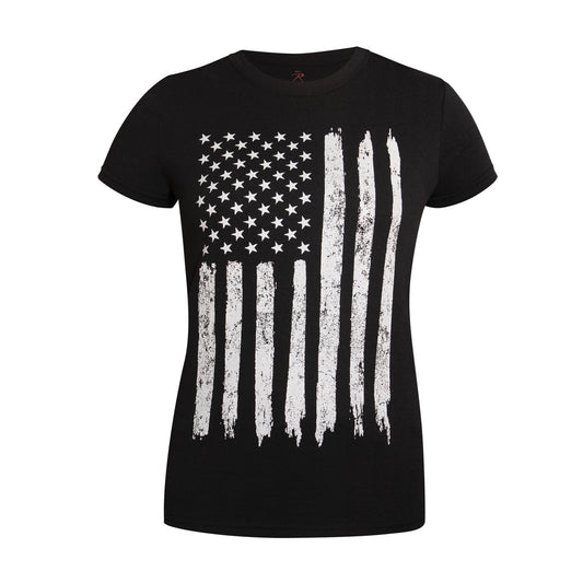 Rothco Womens Distressed US Flag Long T-Shirt - Tactical Choice Plus