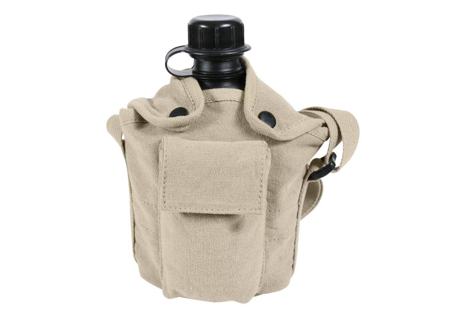 Vintage Canvas Carry-All Canteen Cover With Shoulder Strap - Tactical Choice Plus