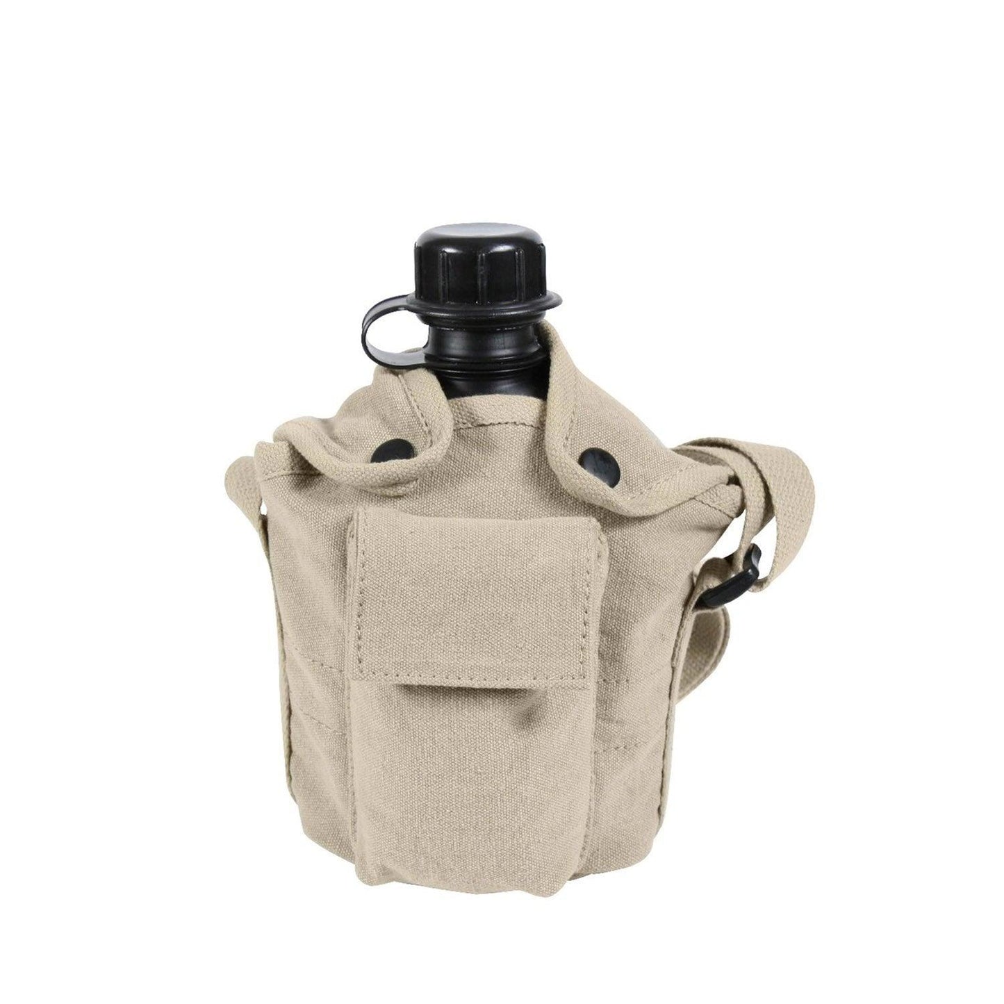 Vintage Canvas Carry-All Canteen Cover With Shoulder Strap - Tactical Choice Plus