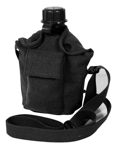  Vintage Canvas Carry-All Canteen Cover With Shoulder Strap - Tactical Choice Plus
