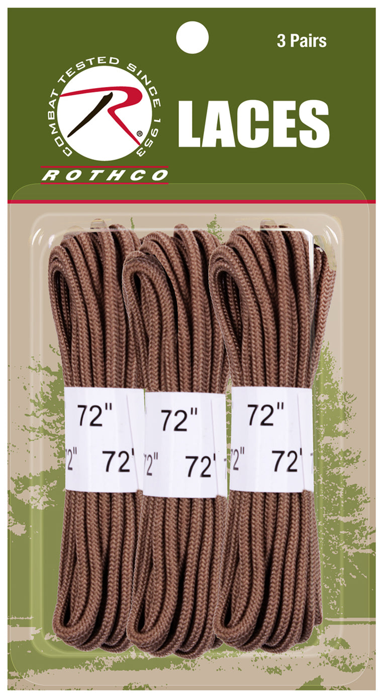 Rothco 72" Boot Laces - 3 Pack - Tactical Choice Plus