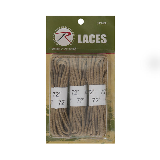Rothco 72" Boot Laces - 3 Pack - Tactical Choice Plus