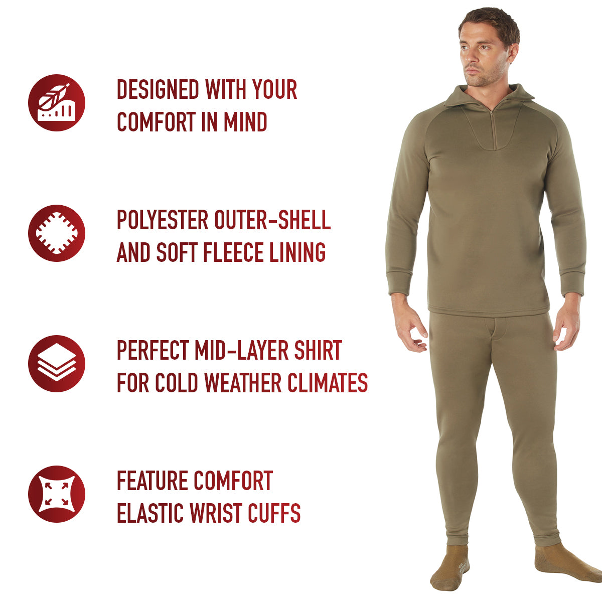 ECWCS Poly Zip Collar Shirts