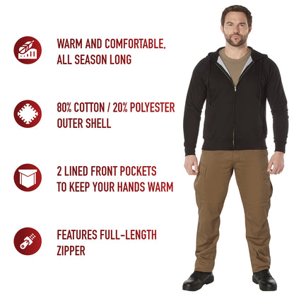 Thermal Lined Hooded Sweatshirt