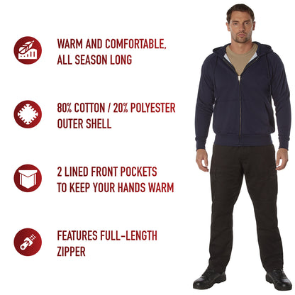 Thermal Lined Hooded Sweatshirt