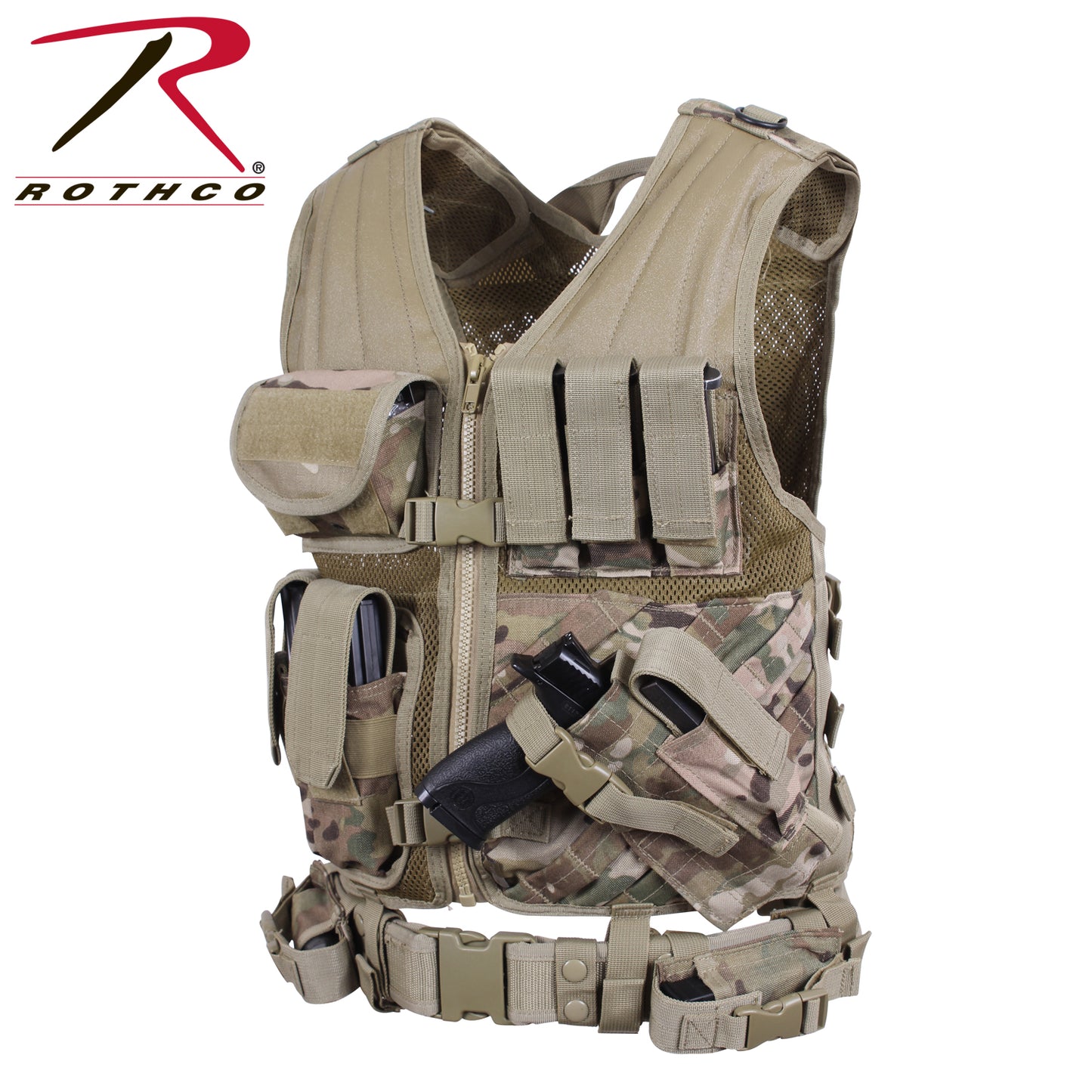 Cross Draw MOLLE Tactical Vest