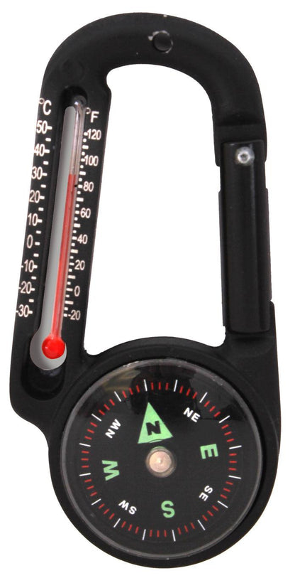 Carabiner Compass/Thermometer - Tactical Choice Plus