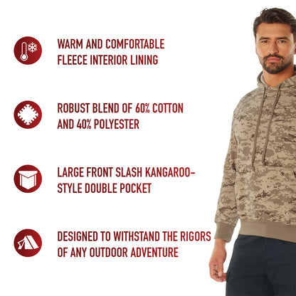 Camo Pullover Hooded Sweatshirt