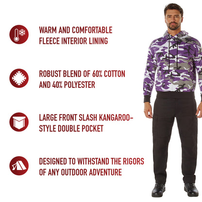 Camo Pullover Hooded Sweatshirt