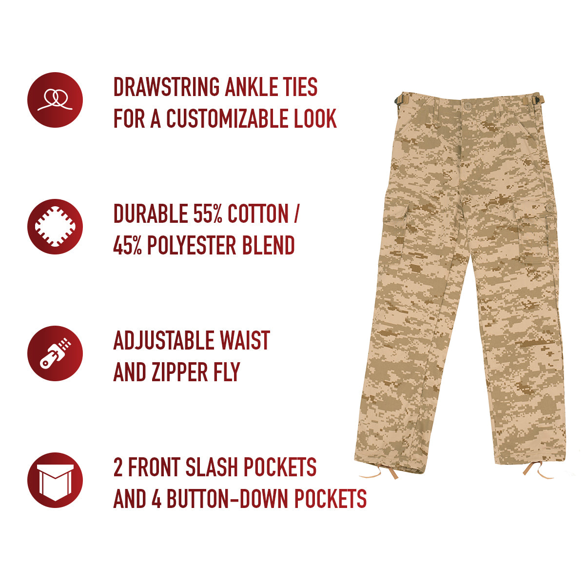 Kids Digital Camo BDU Pants