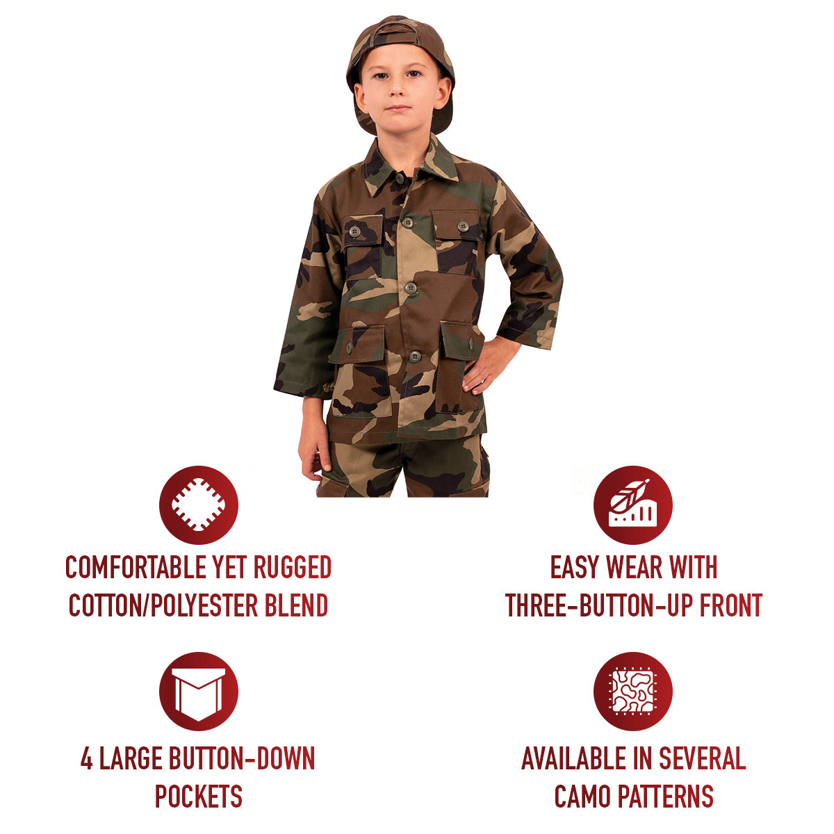 Kids Camo BDU Shirt