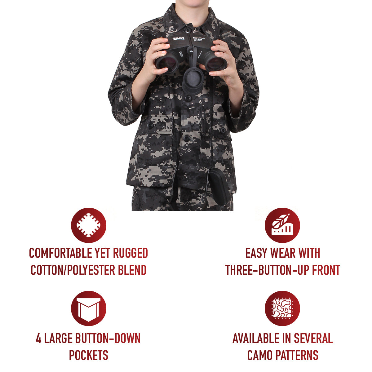 Kids Camo BDU Shirt