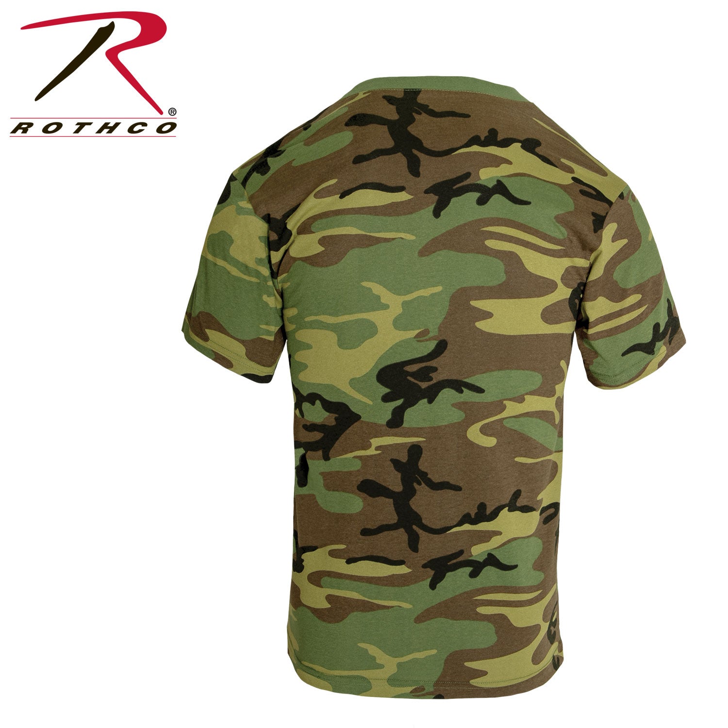 Rothco Woodland Camo T-Shirt With Pocket - Tactical Choice Plus