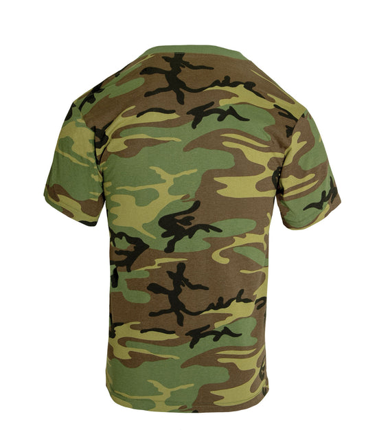 Rothco Woodland Camo T-Shirt With Pocket - Tactical Choice Plus