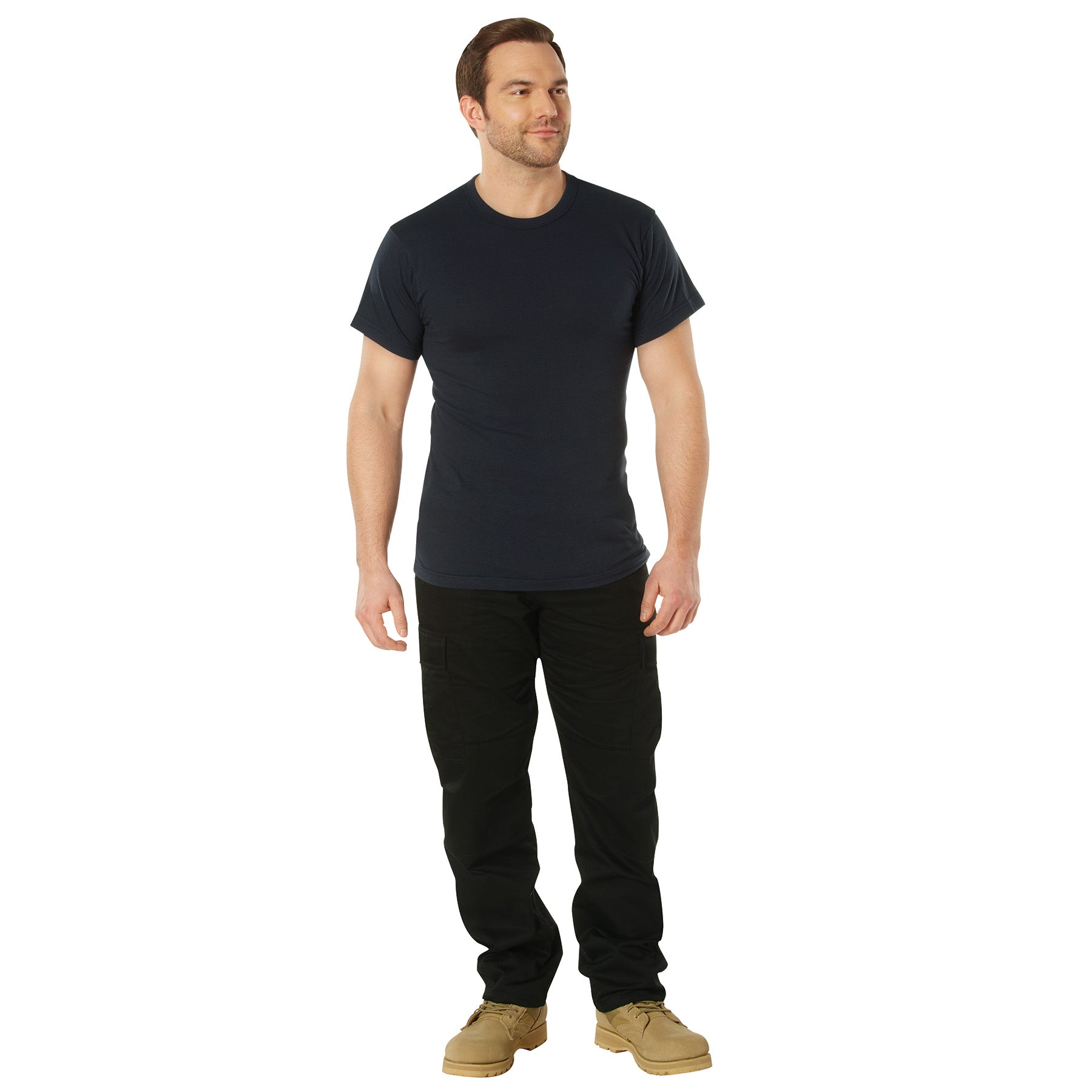 Rothco Solid Color T-Shirt with Cotton / Polyester Blend - Tactical Choice Plus