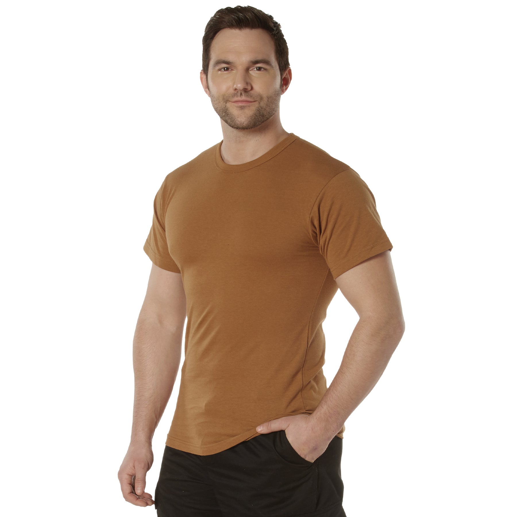 Rothco Solid Color T-Shirt with Cotton / Polyester Blend - Tactical Choice Plus