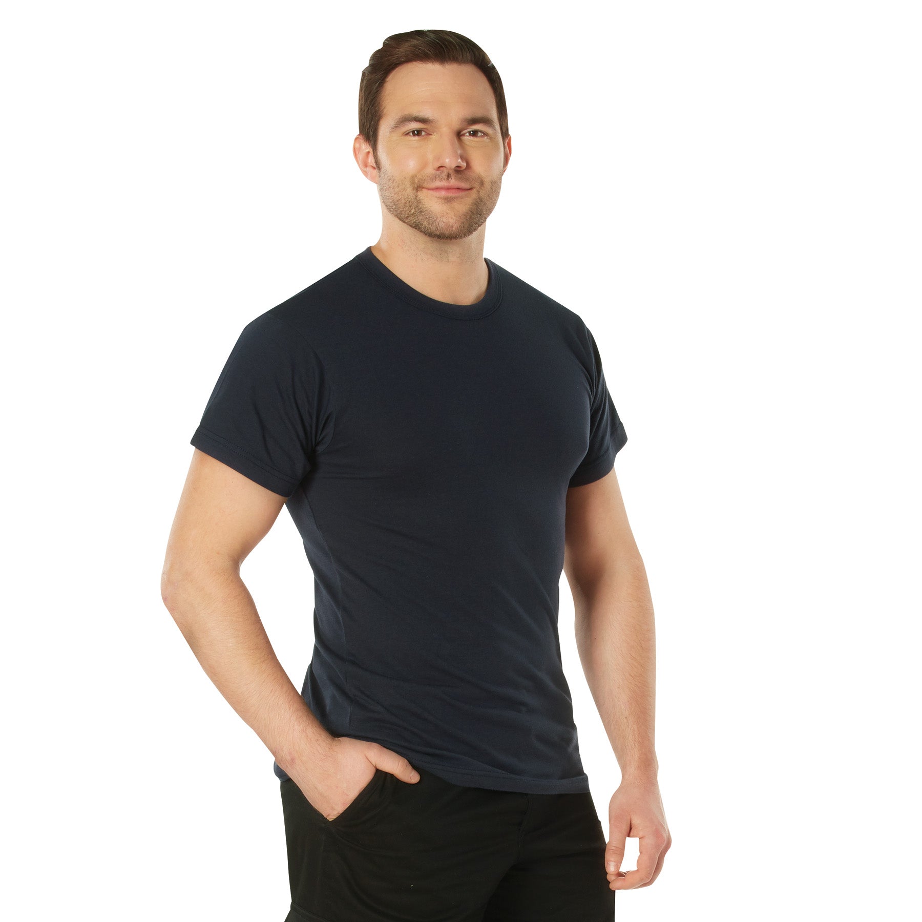 Rothco Solid Color T-Shirt with Cotton / Polyester Blend - Tactical Choice Plus