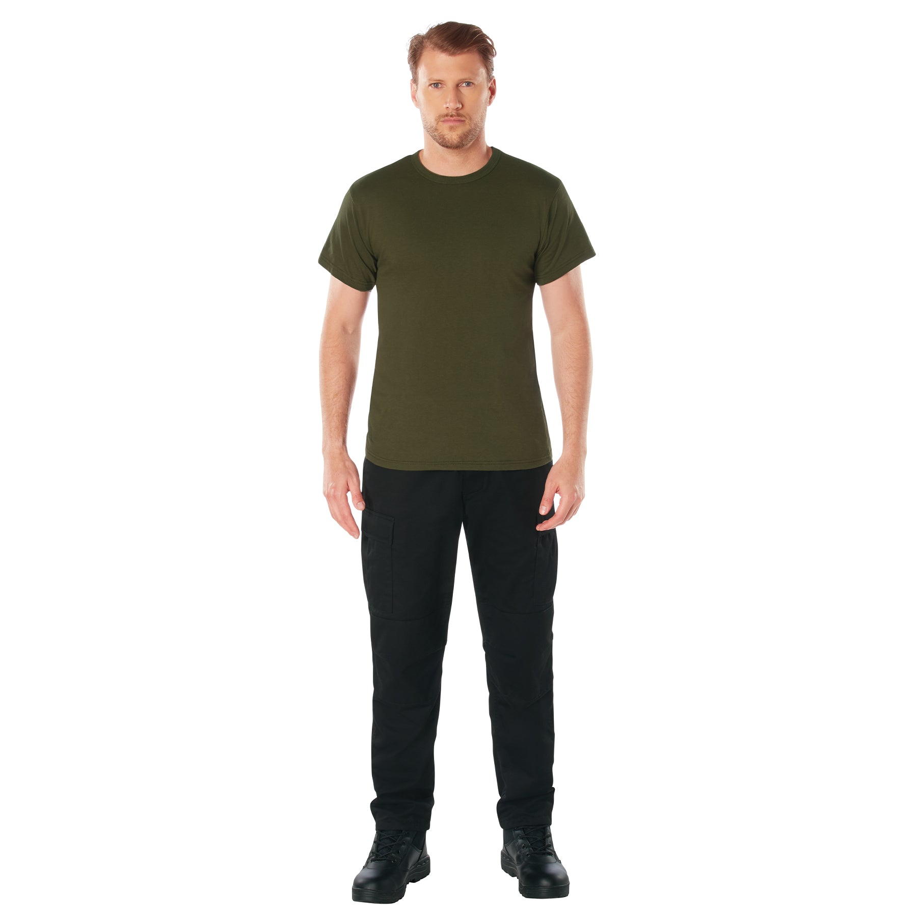 Rothco Solid Color T-Shirt with Cotton / Polyester Blend - Tactical Choice Plus