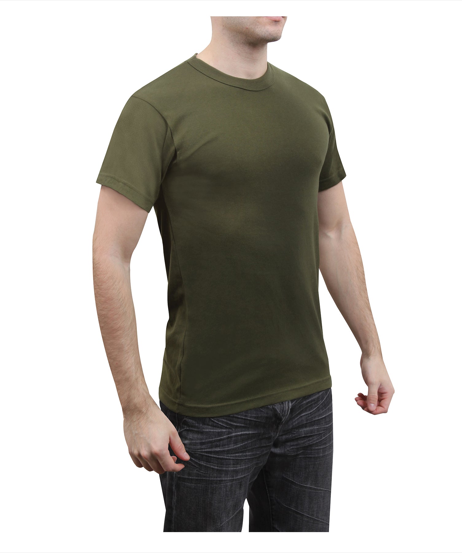 Rothco Solid Color T-Shirt with Cotton / Polyester Blend - Tactical Choice Plus