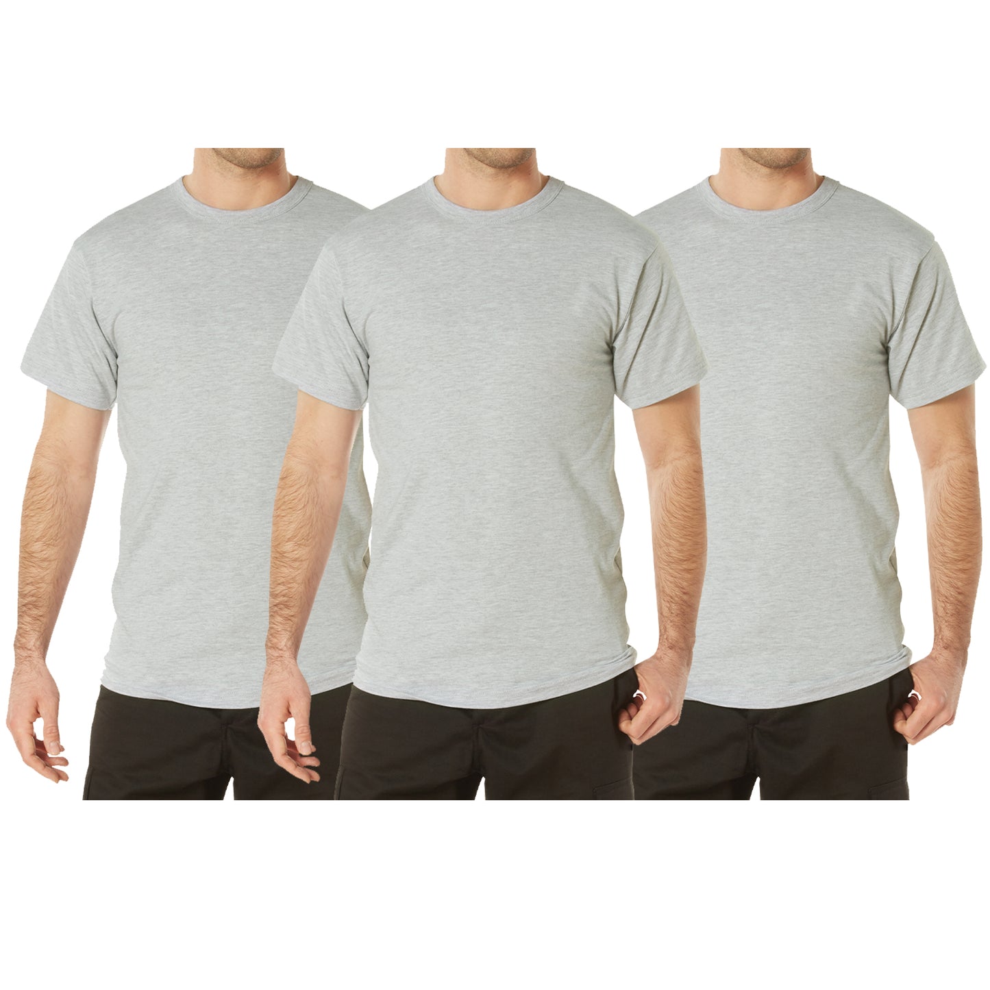 Solid Color T-Shirt with Cotton / Polyester Blend