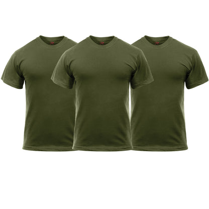 Solid Color T-Shirt with Cotton / Polyester Blend