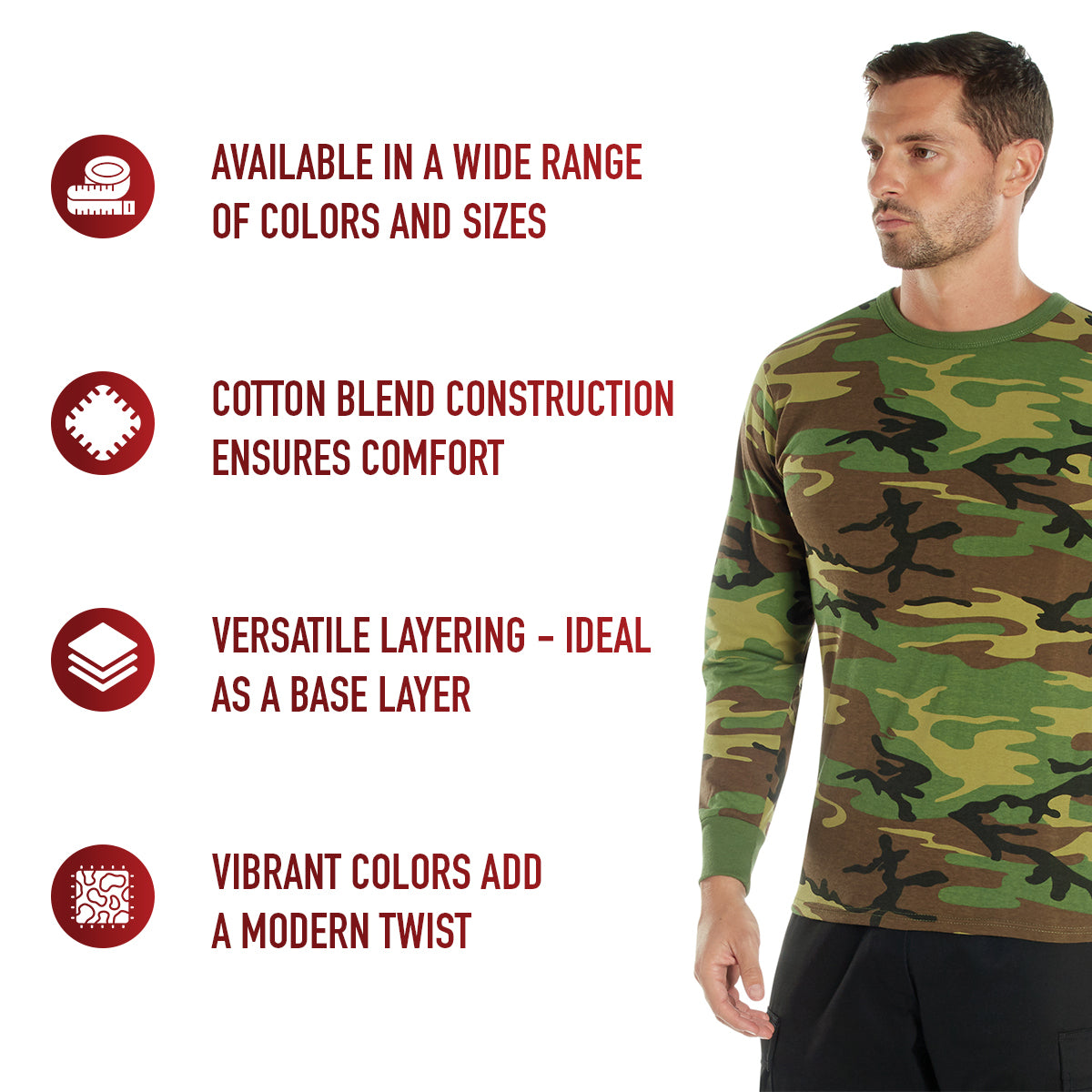 Long Sleeve Color Camo T-Shirt
