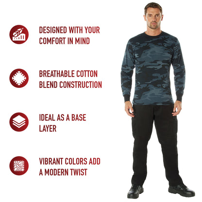 Long Sleeve Color Camo T-Shirt